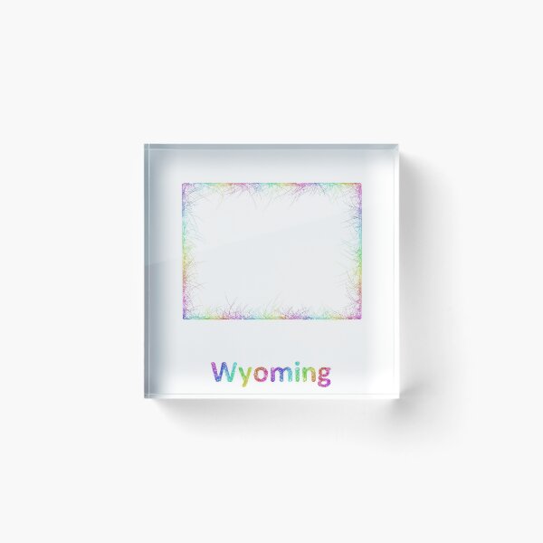 Item preview, Rainbow Wyoming map designed and sold by davidzydd.