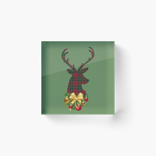 Item preview, Plaid Christmas stag designed and sold by Sassenach616.