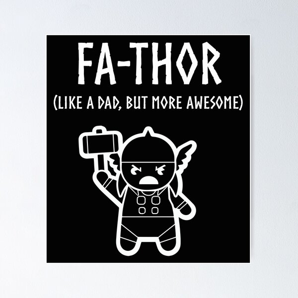 Item preview, Fa-Thor Funny Cute Father's Day Design designed and sold by Cat Lady Designs.