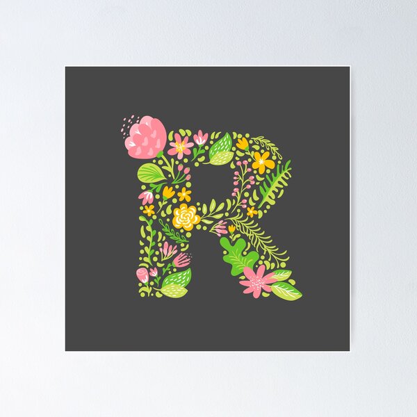 Item preview, Letter R Floral designed and sold by edleon.