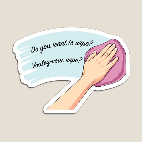 Do You Want to Wipe? Wipe it up! Magnet