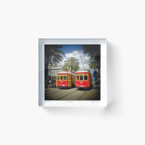 Item preview,  Red Trolly Cars On Canal Street designed and sold by Sandra Russell.