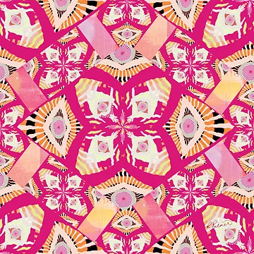 Artwork thumbnail, Pink Orange Cutup Design by Ruth Palmer