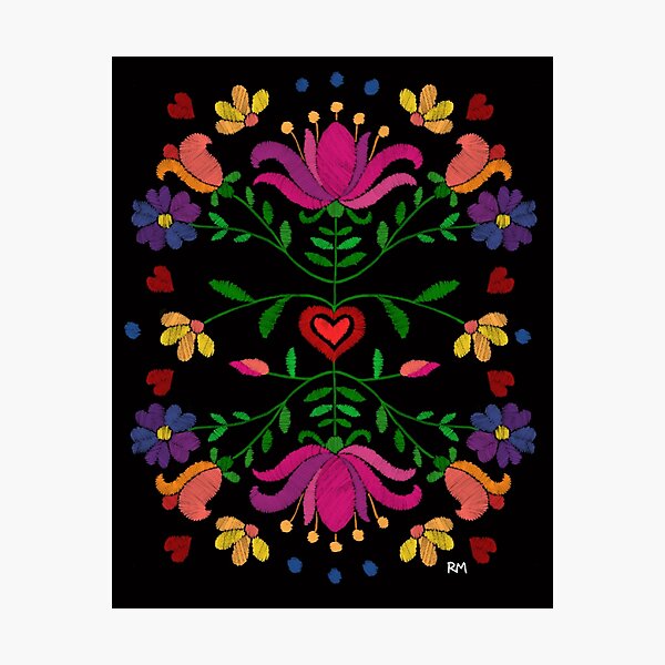 Colorful Mexican Embroidery Photographic Print