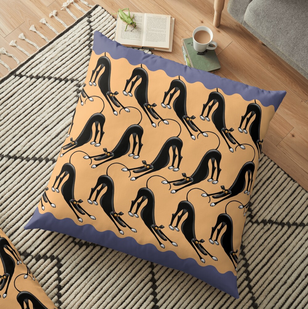Bowdown pattern Floor Pillow