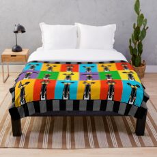 Greyhound Semaphore with border Throw Blanket