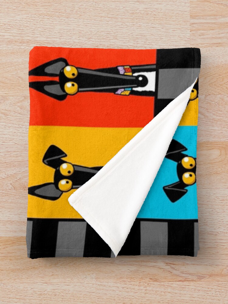 Alternate view of Greyhound Semaphore with border Throw Blanket