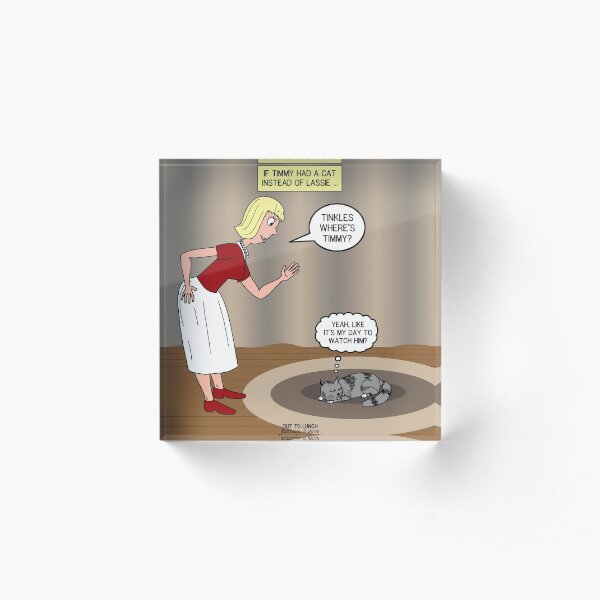 Tinkles Timmys Cat Acrylic Block
