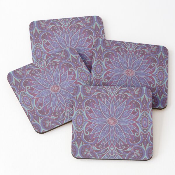 Item preview, Lavender Lotus, Floral Arabesque Pattern, Bohemian Oriental Style designed and sold by Julia Khoroshikh.