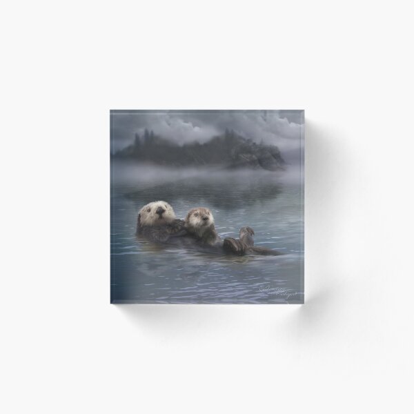 Spirit Otter Acrylic Block