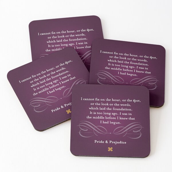 Item preview, Pride & Prejudice Quote designed and sold by The Eighty-Sixth Floor.
