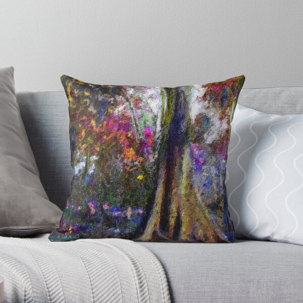 Shrubbery on the Mountain Throw Pillow