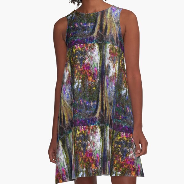 Shrubbery on the Mountain A-Line Dress