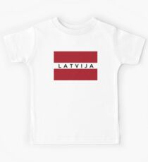 flag of latvia Kids Tee