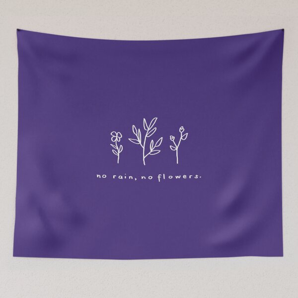 Item preview, No Rain, No Flowers - Hand Drawn Art designed and sold by WordvineMedia.