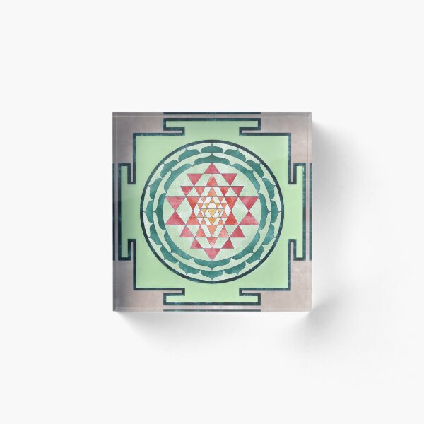 Sri Yantra 05 Acrylic Block