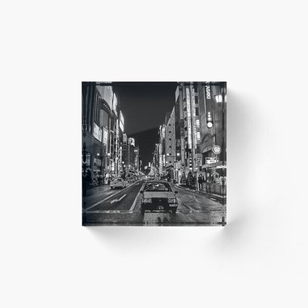 Lost in the City - B+W Acrylic Block