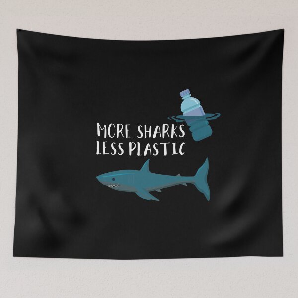 Item preview, More Sharks Less Plastics designed and sold by MooonTees.
