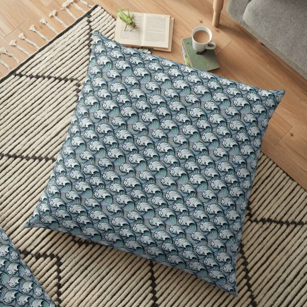 Japanese Waves Floor Pillow