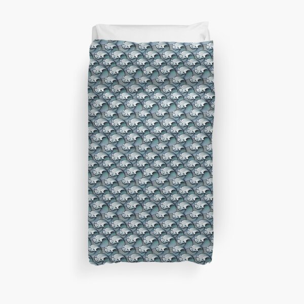 Japanese Waves Duvet Cover