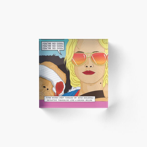 True Romance Comic Book Style Acrylic Block