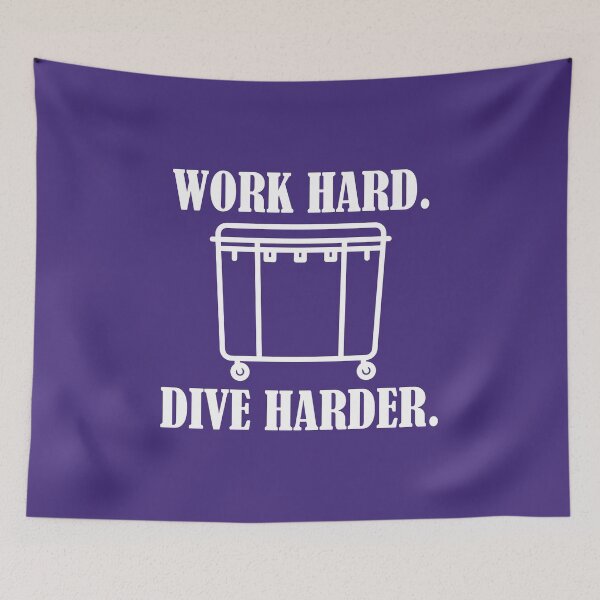 Item preview, Work Hard - Dive Harder designed and sold by WordvineMedia.