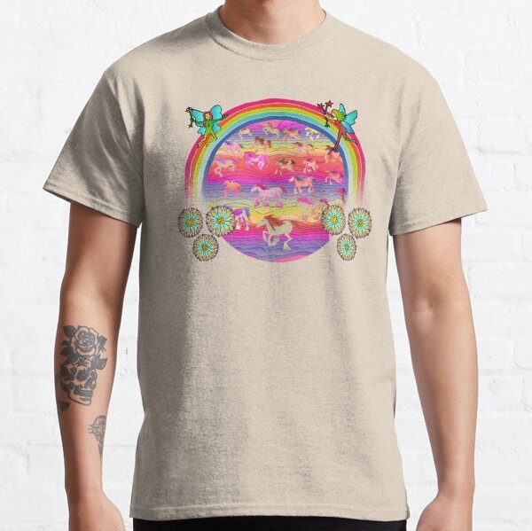 Under the fairy rainbow, a magic horse world awaits Classic T-Shirt