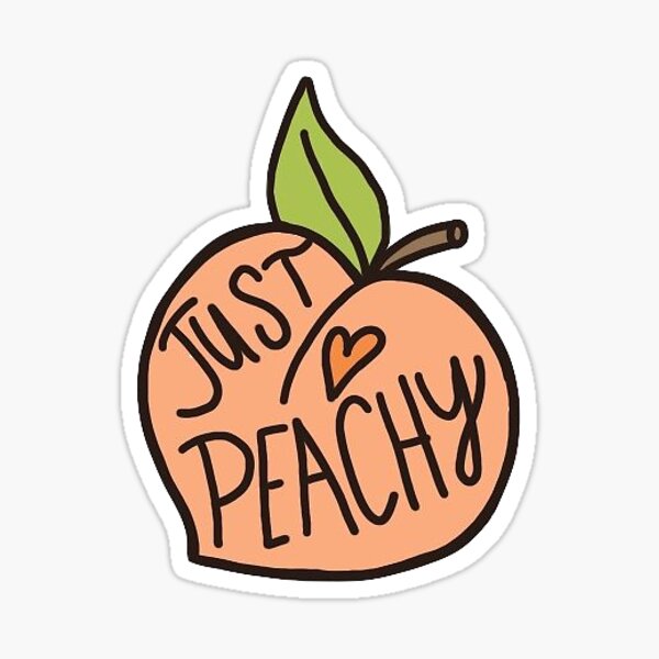 peaches car decal