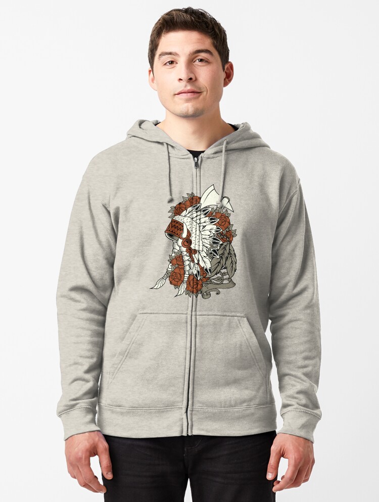 native american zip up hoodie