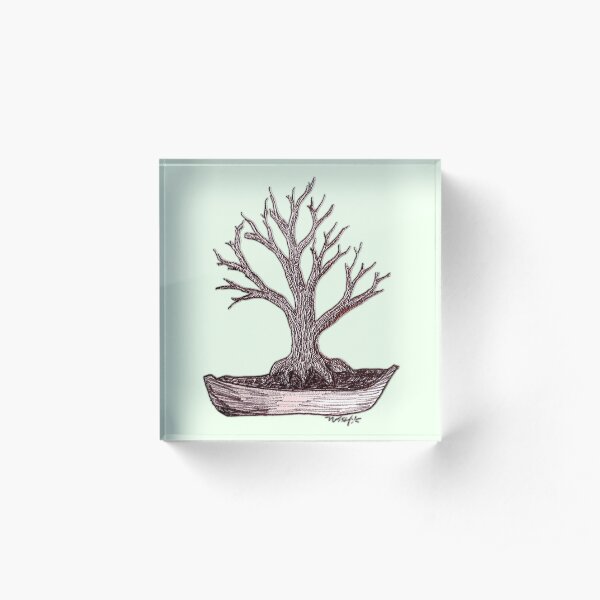 Bonsai Boat Acrylic Block