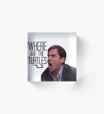 Michael Scott - Where Are the Turtles? Acrylic Block