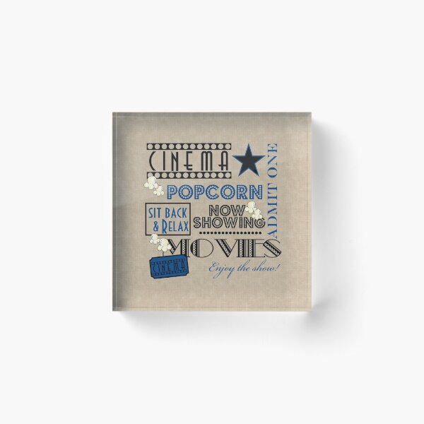 Item preview, Movie Theater Cinema Admit one ticket Pillow-Blue designed and sold by littlebeane.