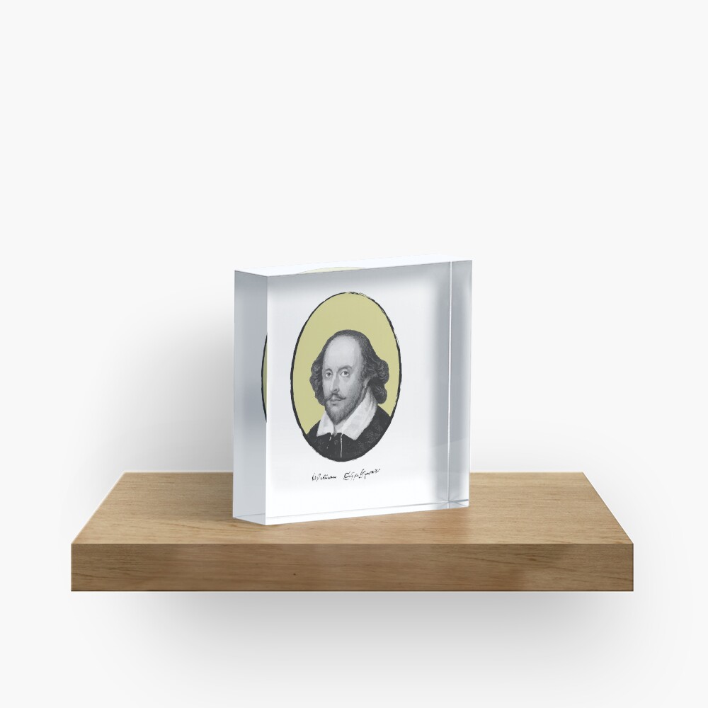 William Shakespeare Acrylic Block