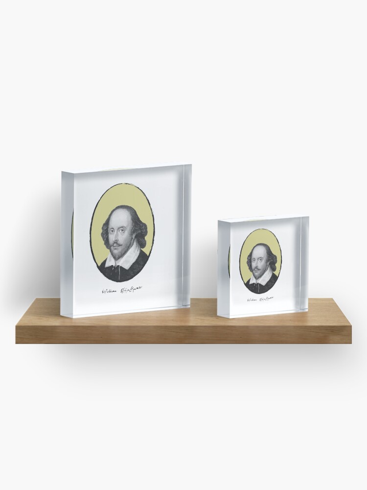 Alternate view of William Shakespeare Acrylic Block