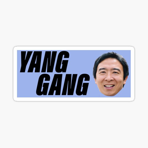Item preview, Yang Gang Andrew Yang Sticker (blue) designed and sold by mcbobgorge.