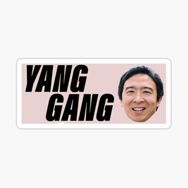 Yang Gang Andrew Yang Sticker (pink) Sticker