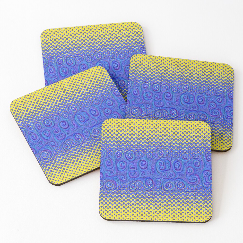 #DeepDream Color Circles Gradient Visual Areas 5x5K v1449227497 Coasters (Set of 4)
