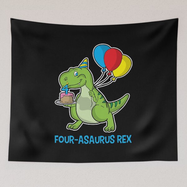 Item preview, FOUR-asaurus Dino Dinosaur 4rth Birthday Gift Idea designed and sold by haselshirt.