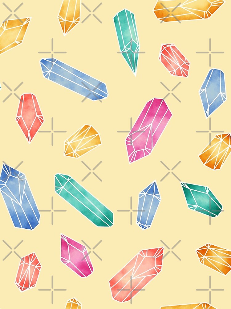 Crystals pattern - Yellow by PrintablesP