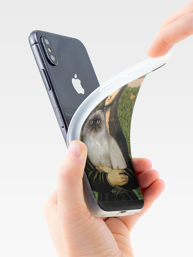 Alternate view of Mona Lisa and her Himalayan cat iPhone Case & Cover