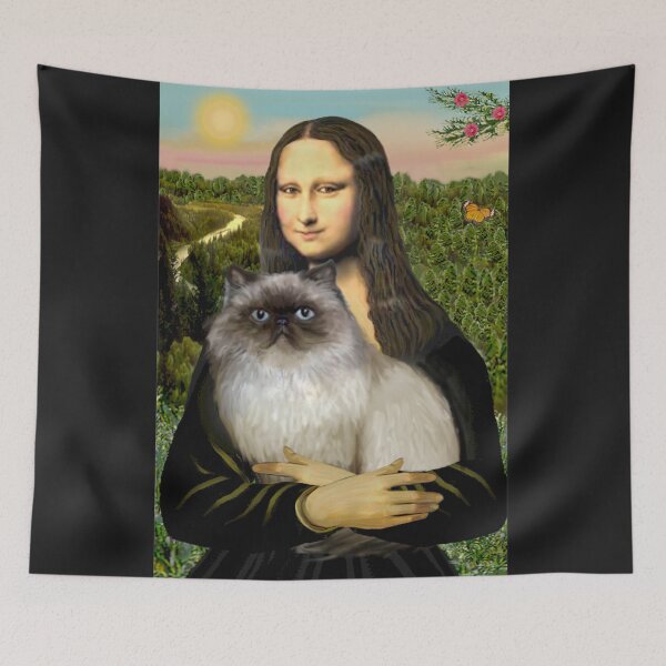 Item preview, Mona Lisa and her Himalayan cat designed and sold by JeanBFitzgerald.