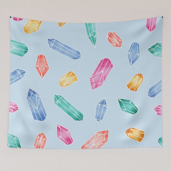 Item preview, Crystals pattern - Light Blue designed and sold by Printables Passions.