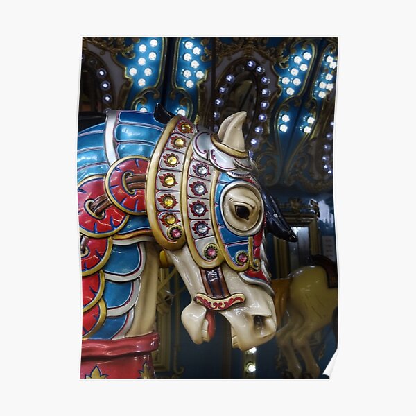 Posters Sur Le Theme Cheval De Carrousel Redbubble