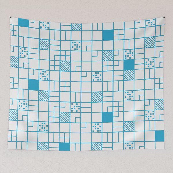 Item preview, Boxes Blue - Geometric Pattern designed and sold by Sheldon Stewart.