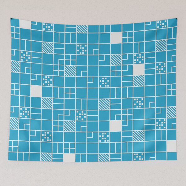 Item preview, Cajas Invertidas Azul - Patrón Geométrico designed and sold by Sheldon Stewart.