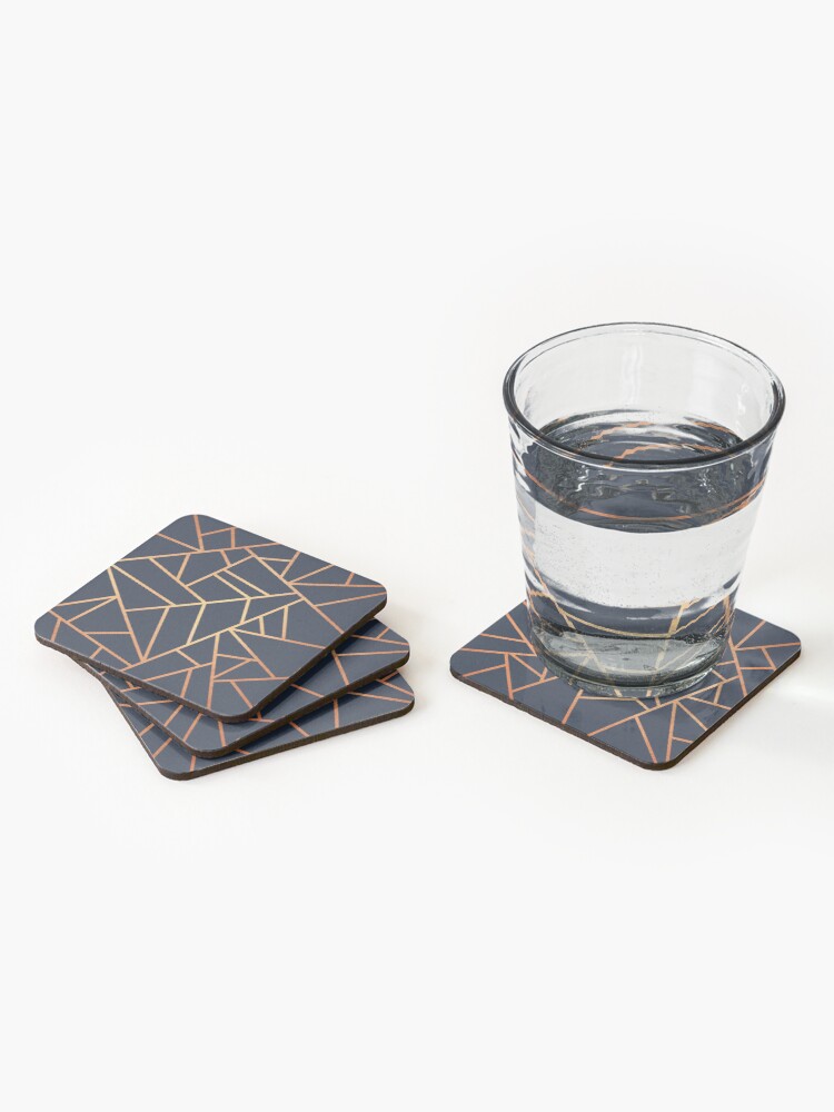 Alternate view of Copper and Midnight Navy Coasters (Set of 4)
