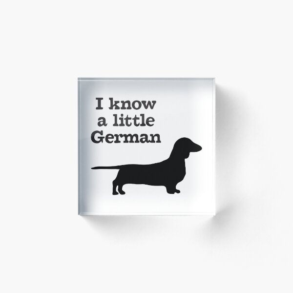 I Know A Little German Dachshund Acrylic Block