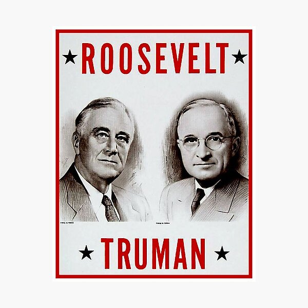 Item preview,  ROOSEVELT and TRUMAN : Vintage Election Advertisement Print designed and sold by posterbobs.