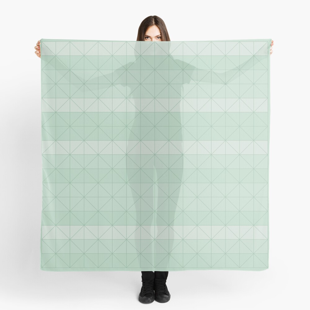 Geometric pattern mint green Scarf
