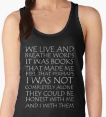 We Live and Breathe Words Women's Tank Top